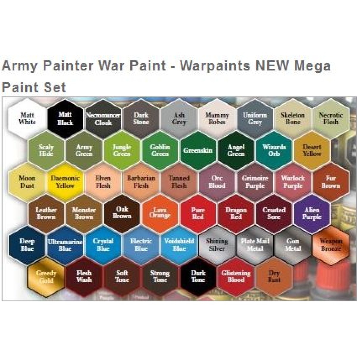 Army Painter Color Chart